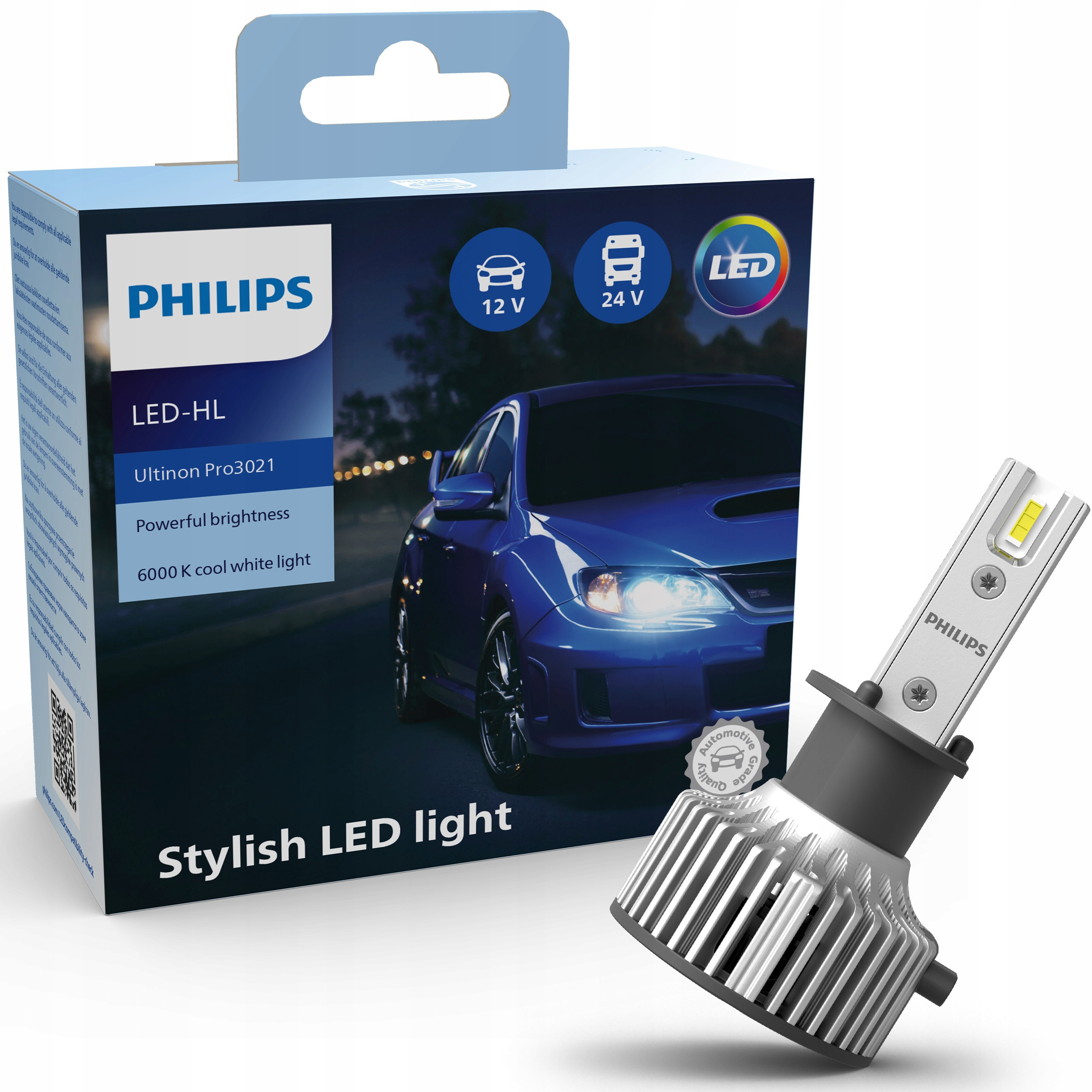 Żarówka LED Philips H1 Ultinon PRO3021 – Nowoczesne oświetlenie dla Twojego samochodu