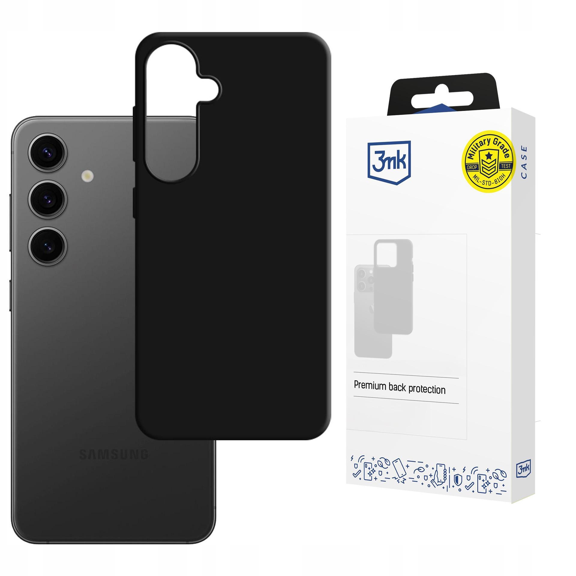 Samsung Galaxy S24 - 3mk Hardy Mellow Case Black – Elegancka ochrona dla Twojego smartfona