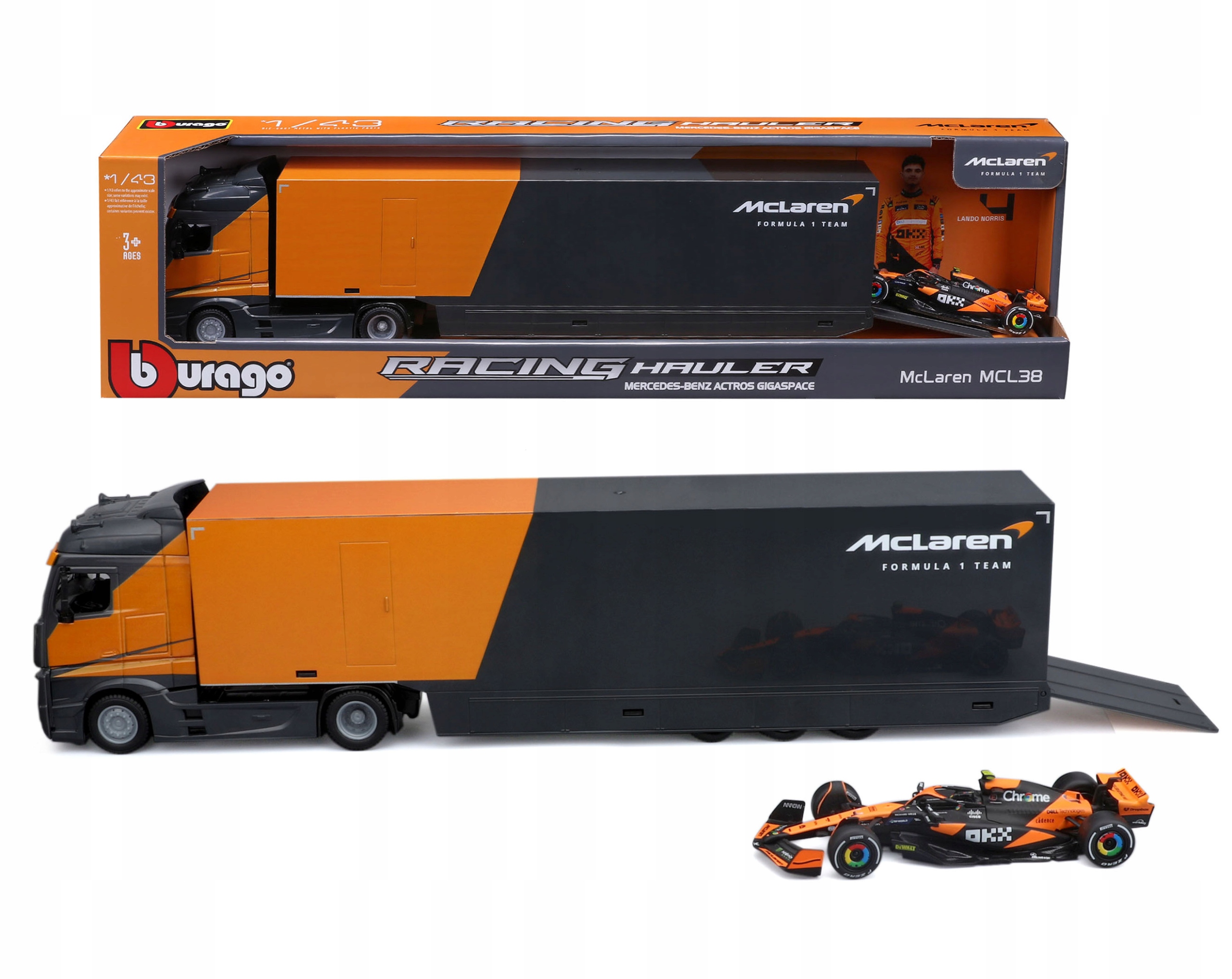 Zestaw zawiera bolid wyścigowy McLaren MCL38 – Pasjonująca przygoda na wyścigowym torze