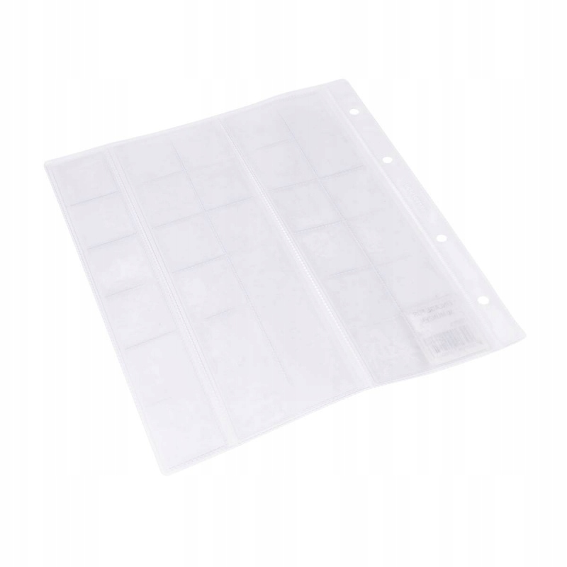 30 kieszeni na arkuszu do przechowywania monet