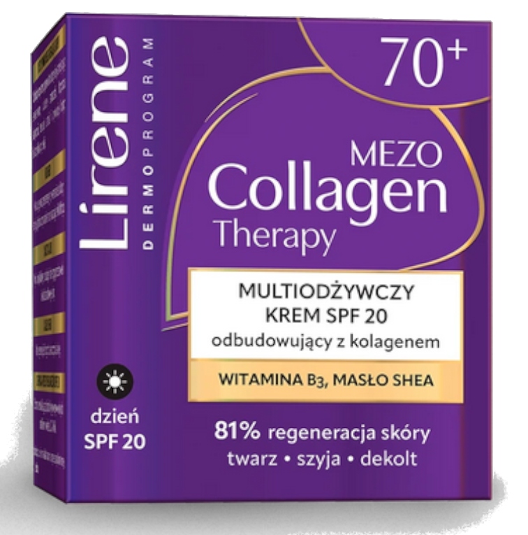 Wielozadaniowy krem SPF 20 odbudowujący z kolagenem 70+ – Twoja codzienna pielęgnacja