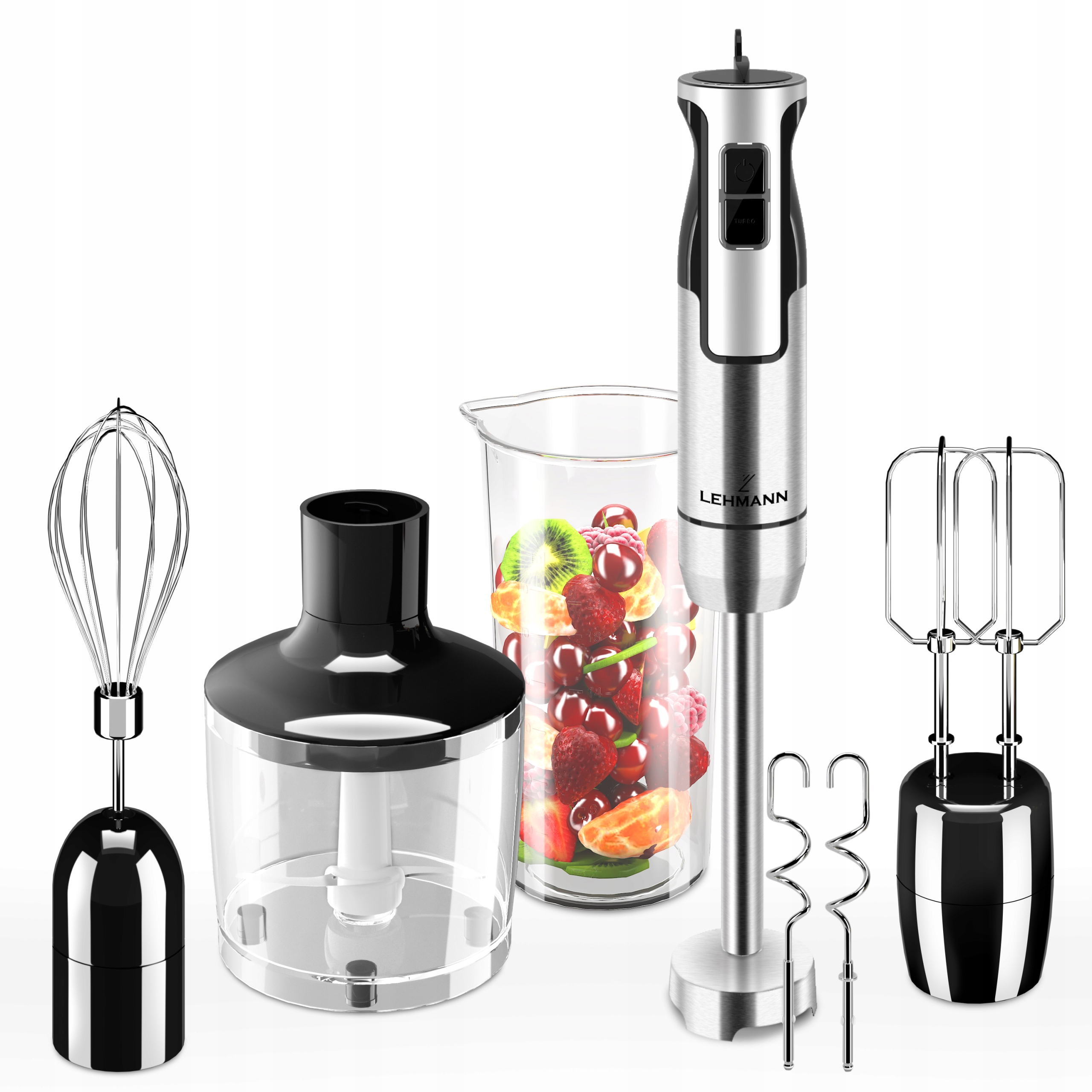 MOCNY BLENDER RĘCZNY WIELOFUNKCYJNY MIKSER NAJMOCNIEJSZY SILNIK OSTRZE XXL Wysokość produktu 39.34 cm