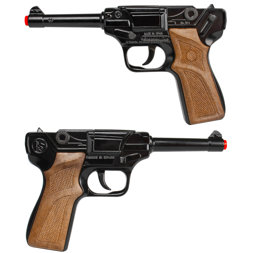 GONHER Hiszpański Metalowy Pistolet Parabellum LUGER Na Kapiszony 8-Strzałowy TOMDORIX