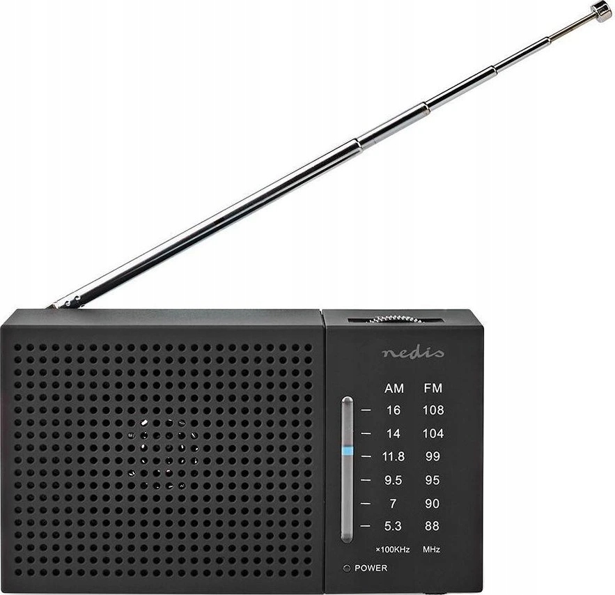 Radio Nedis RDFM1200BK – Przenośne radio analogowe w kolorze czarnym
