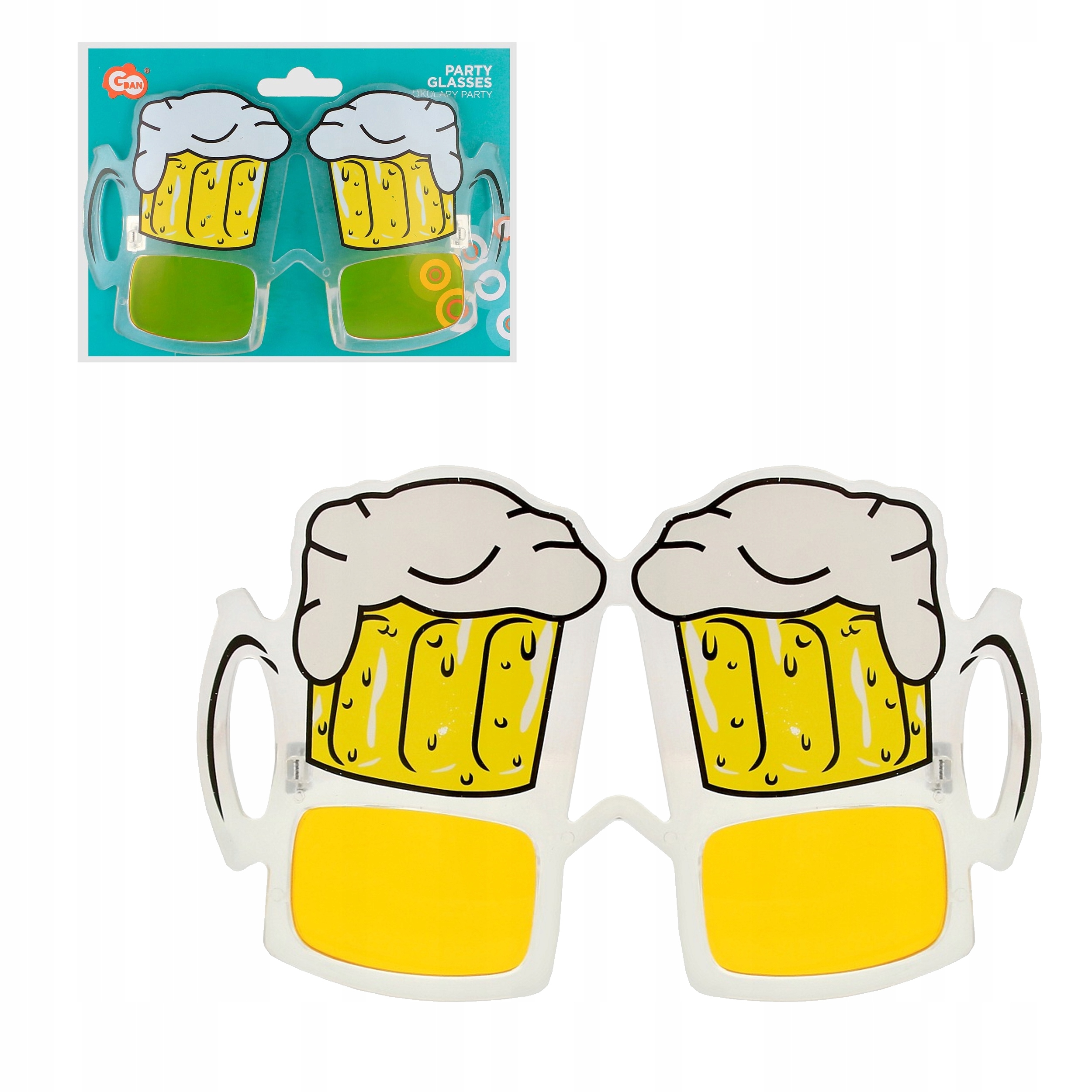 Wesołe okulary w kształcie kufli piwa