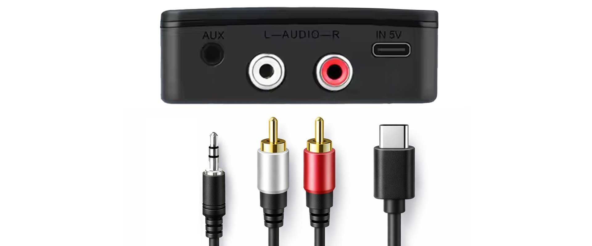 Szeroka kompatybilność z wyjściami 2×RCA i AUX (3.5 mm)