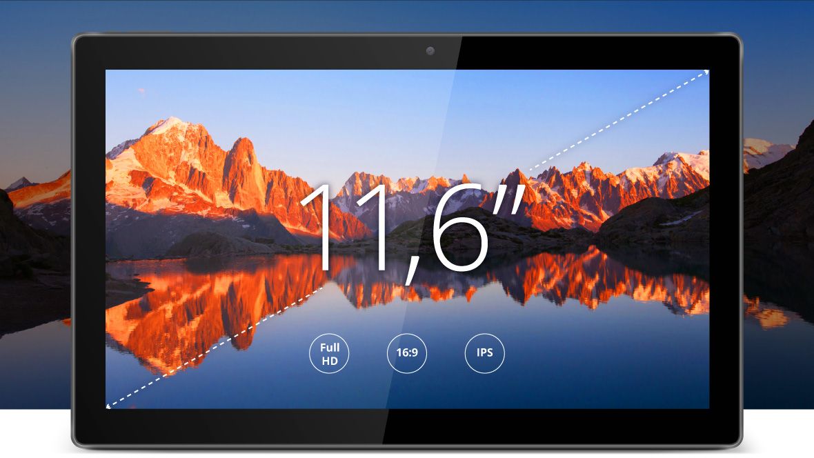 Sprawdź to! Tablet Kruger&Matz EDGE 1162 został wyposażony w precyzyjny ekran dotykowy IPS o przekątnej 11,6” i rozdzielczości 1920x1080 px. Teraz masz pewność, że praca na tym urządzeniu będzie czystą przyjemnością, niezależnie czy tworzysz dokumenty, oglądasz filmy czy surfujesz w internecie. Pozwól się zaskoczyć świetną jakością wyświetlanego obrazu.