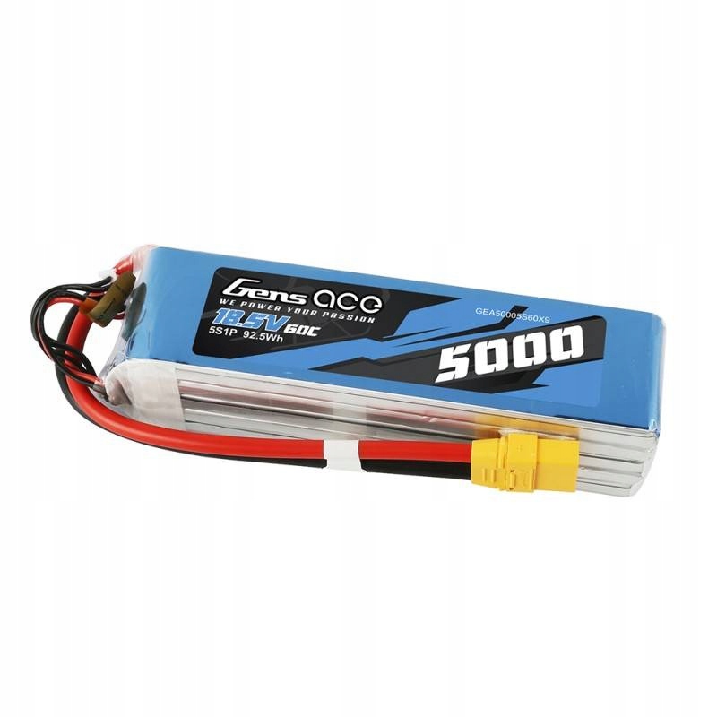 Wysoka pojemność 5000 mAh i napięcie 18,5 V