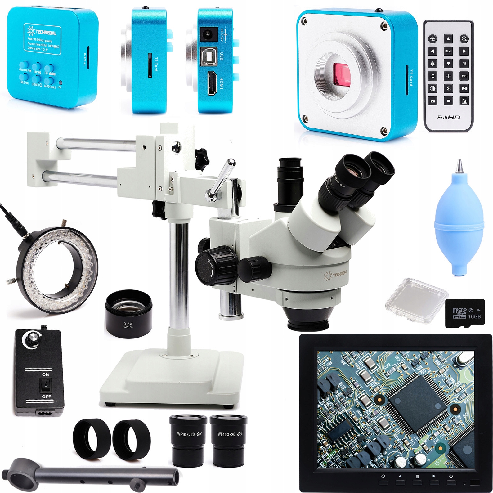 Mikroskop Stereoskopowy 10HW z Kamerą 16MP FULLHD&4K – Doskonałe narzędzie do precyzyjnych obserwacji
