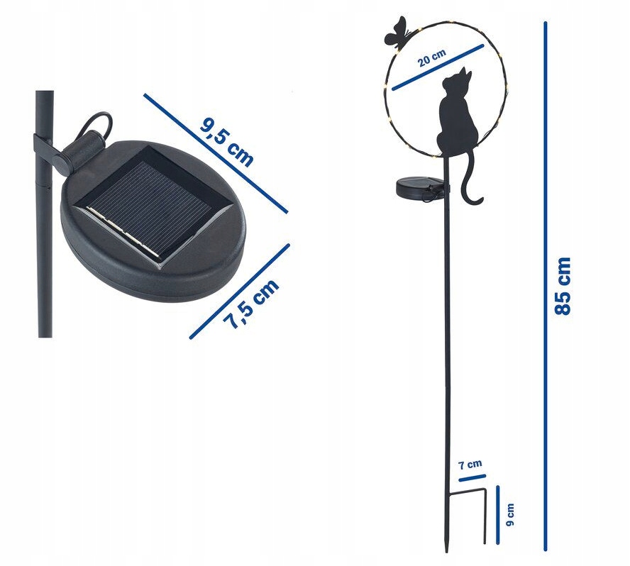 Wymiary i materiały – Szczegóły konstrukcyjne lampy