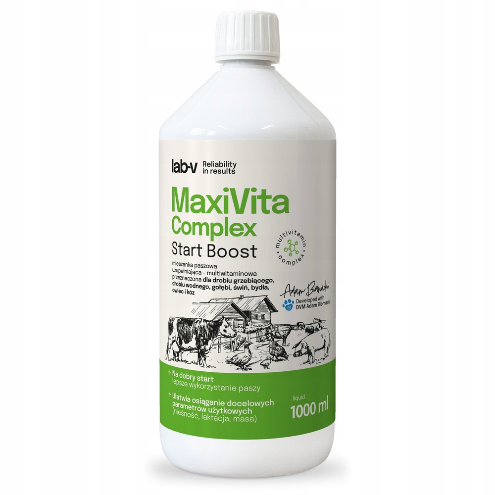 Lab-v MaxiVita Complex – Multiwitaminowa mieszanka paszowa dla zdrowia zwierząt