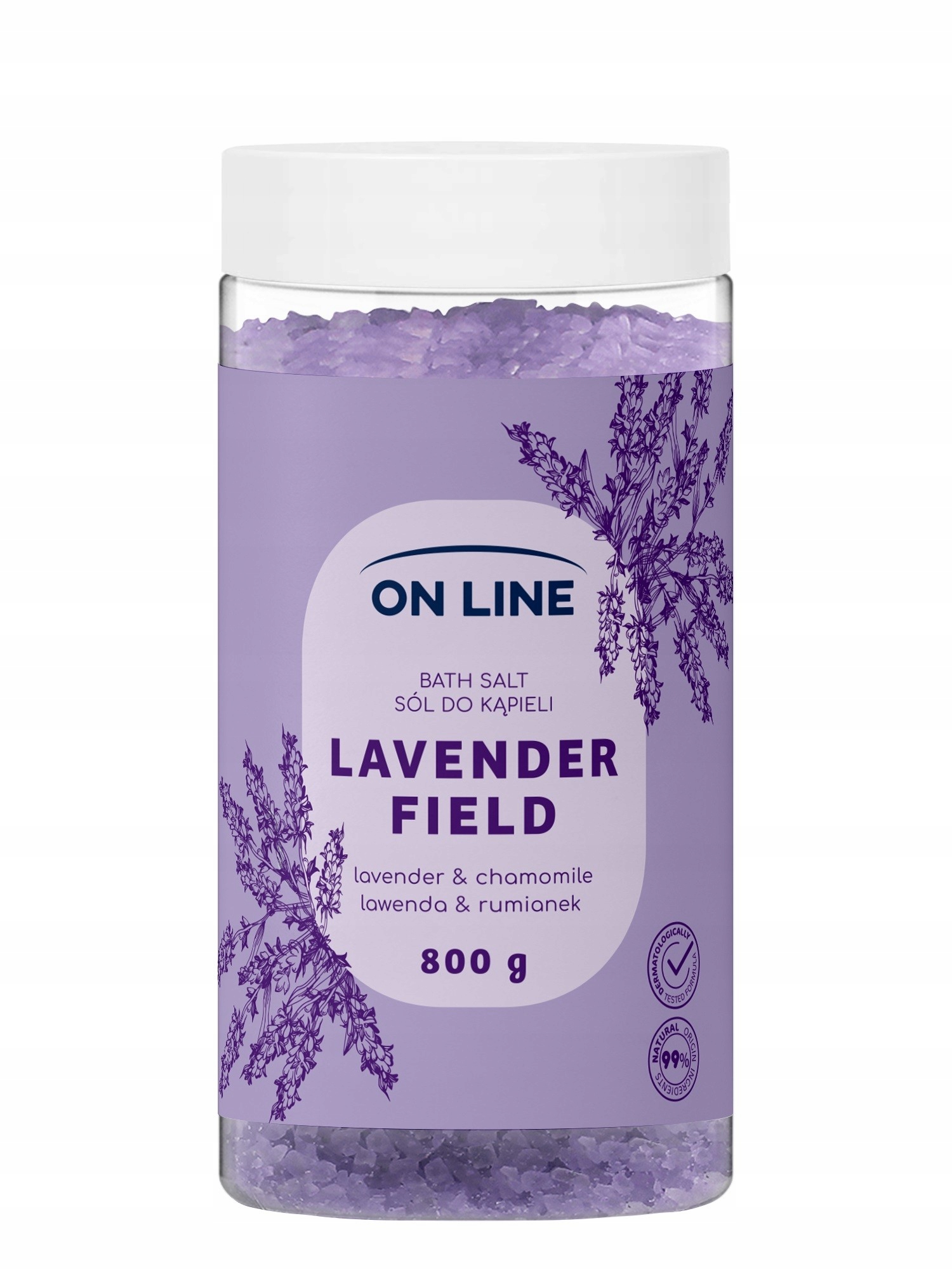 ON LINE Sól do kąpieli Lawendowe Pole 800 g – Relaks i odprężenie w Twoim domu