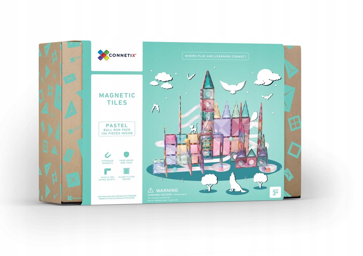 CONNETIX Pastel Ball Run Pack 106 – Kreatywna zabawa dla dzieci od 3 lat