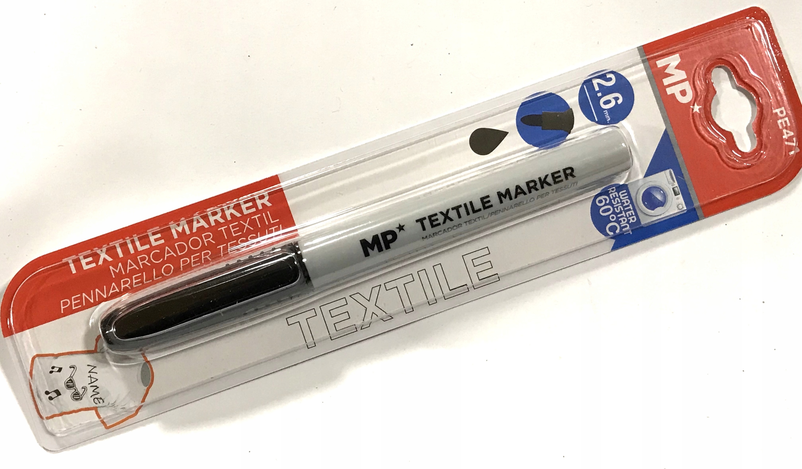 Marker do tkanin 2,6mm czarny – Twórz unikalne wzory na swoich ubraniach