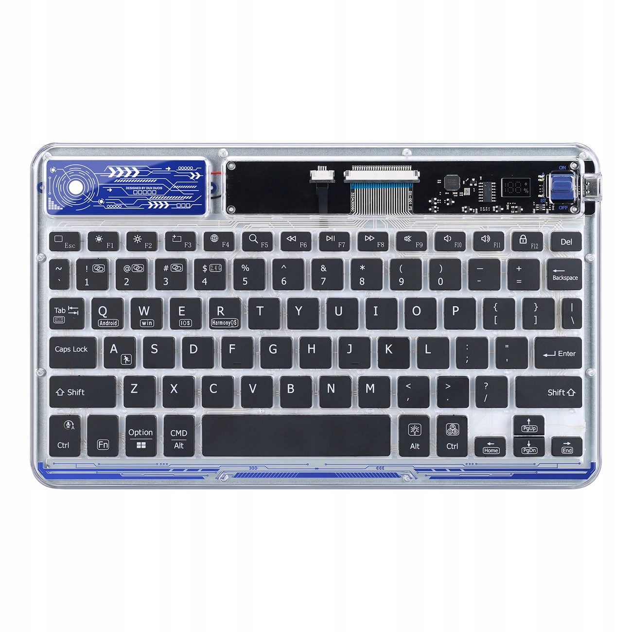 Klawiatura Dux Ducis Keyboard (CK Series) – Bezprzewodowa i przezroczysta do laptopa, tabletu i telefonu
