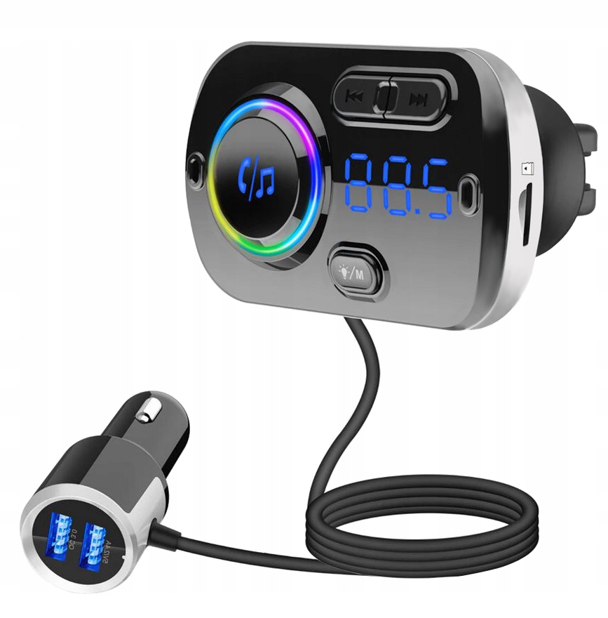 Transmiter Samochodowy FM Bluetooth + Ładowarka ISO TRADE – Nowoczesne rozwiązanie dla Twojego auta