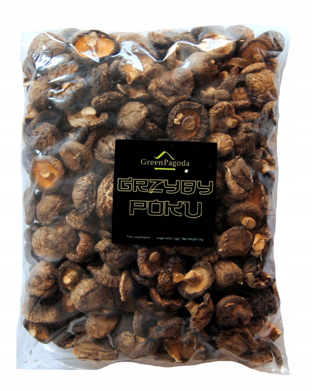 Suszone Grzyby Shiitake Poku całe, 2,5-4cm 1kg - Green Pagoda