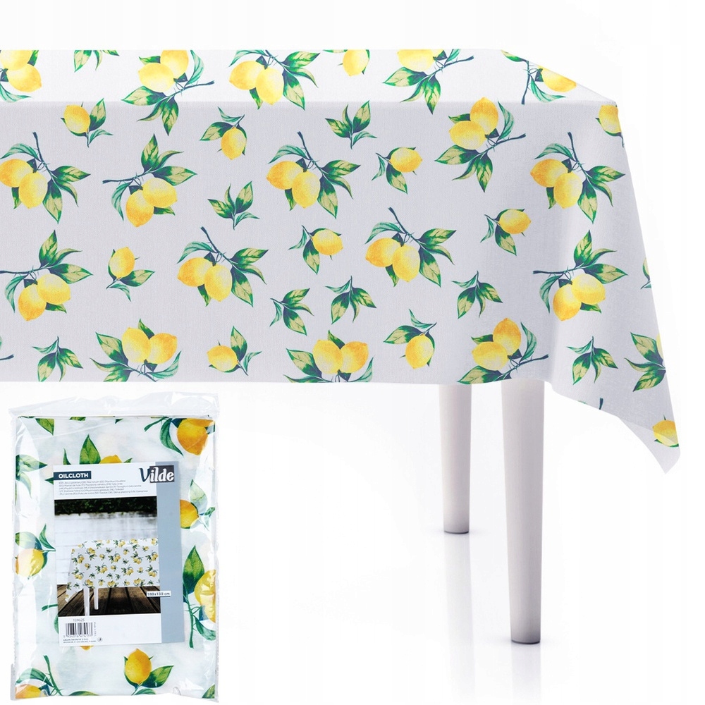 Cerata plamoodporna na stół obrus cytryny 180x130CM VILDE – Styl i funkcjonalność w jednym