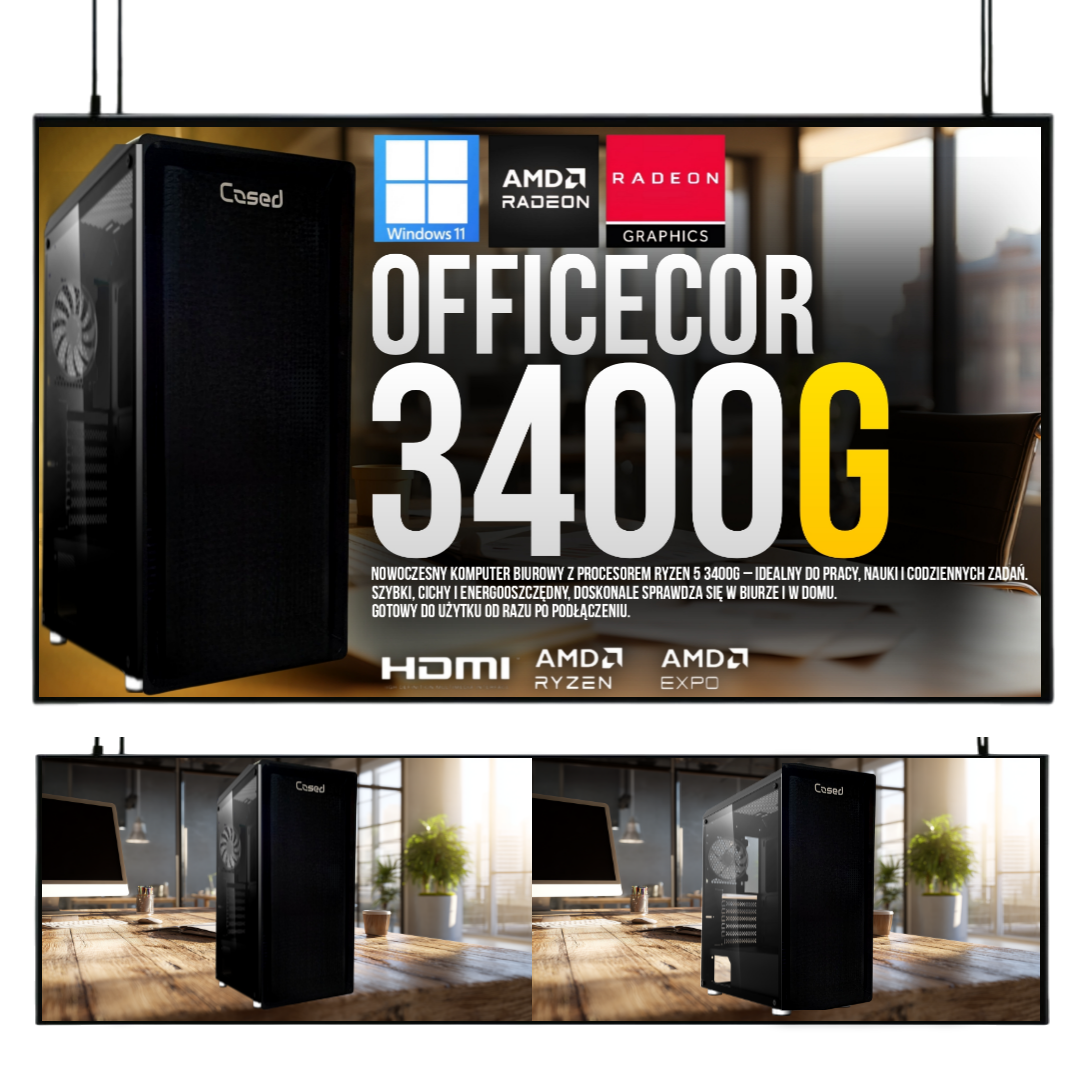 KOMPUTER GAMINGOWY |RYZEN 5|VEGA 11|16GB|512GB| WI-FI|WIN 11