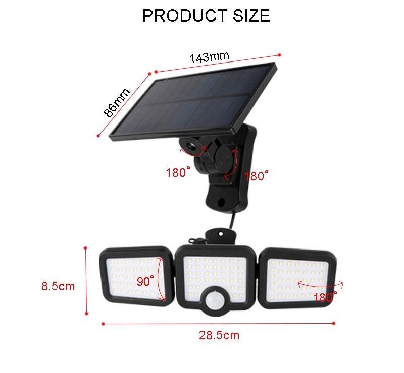 Elastyczność montażu i regulacji kąta padania światła