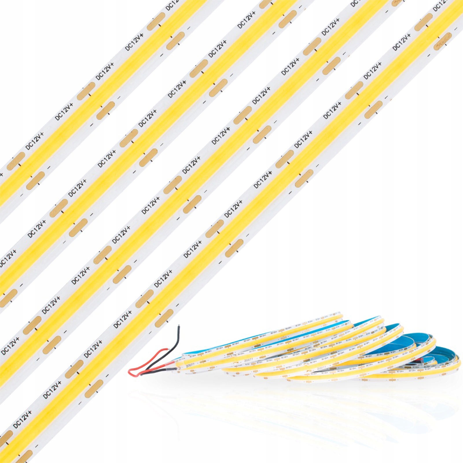 Taśma LED Pasek COB 12V 50W 1920LED NEON IP65 Ciepła 8mm 5m – Nowoczesne oświetlenie do Twojego domu