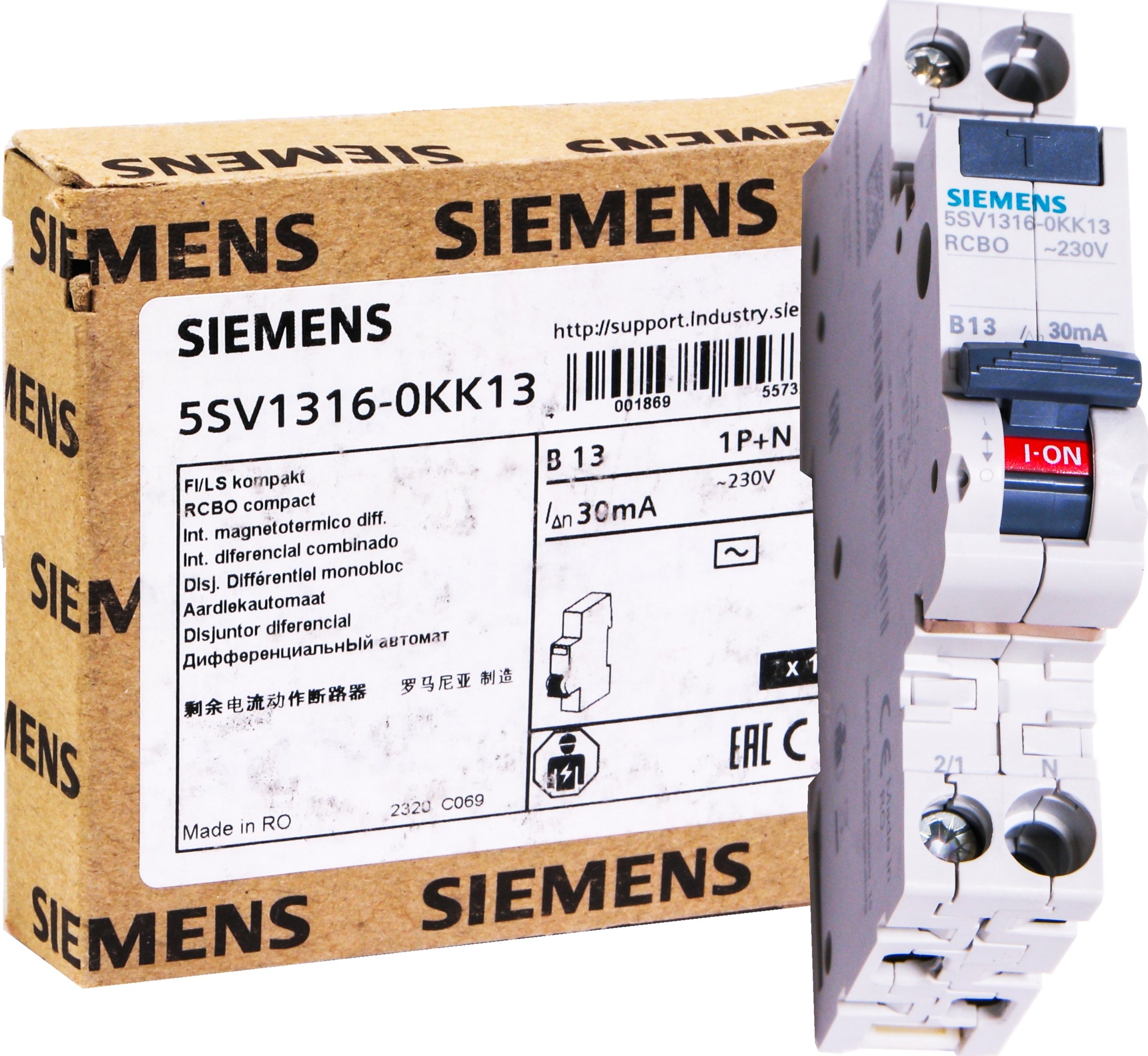 Wyłącznik różnicowo-nadprądowy Siemens 2P 13A B 0,03A typ AC 5SV1316-0KK13 – Bezpieczeństwo w Twoim domu
