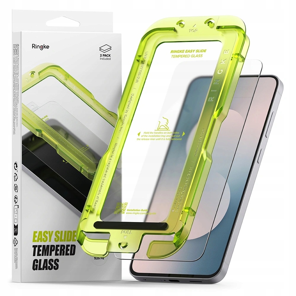 Szkło Hartowane Ringke Easy Slide 2-Pack Galaxy S25 FE Clear – Doskonała Ochrona Ekranu