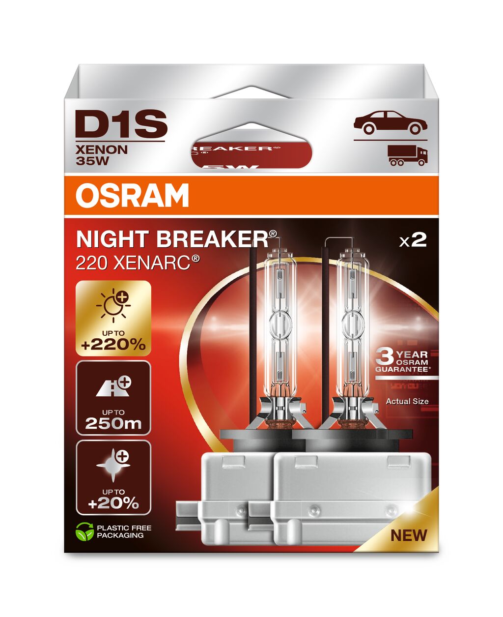 Osram D1S XENARC NIGHT BREAKER 220 – Najjaśniejsze światło ksenonowe na rynku