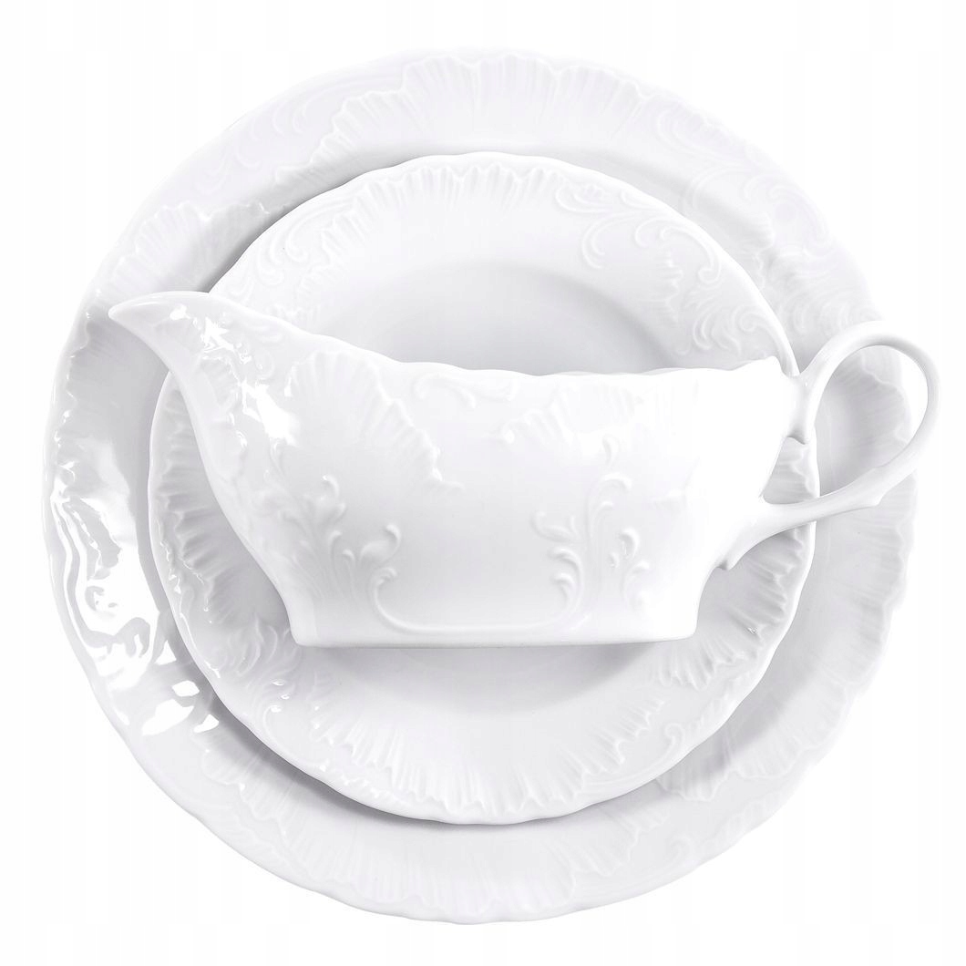 Elegancka porcelana w kolorze białym