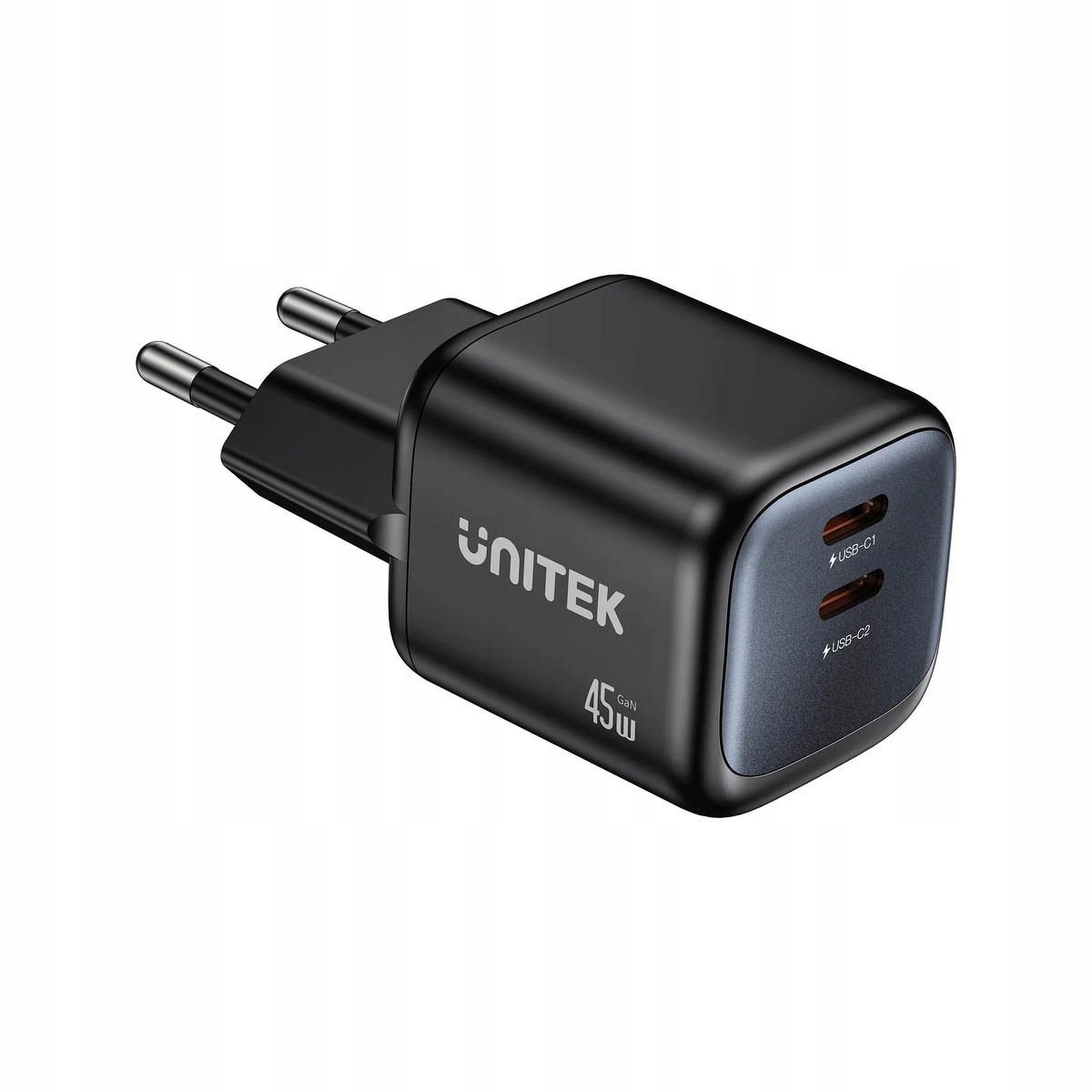 Unitek Zeno 45W GaN Ładowarka sieciowa 2x USB-C – Wydajne zasilanie dla Twojego laptopa