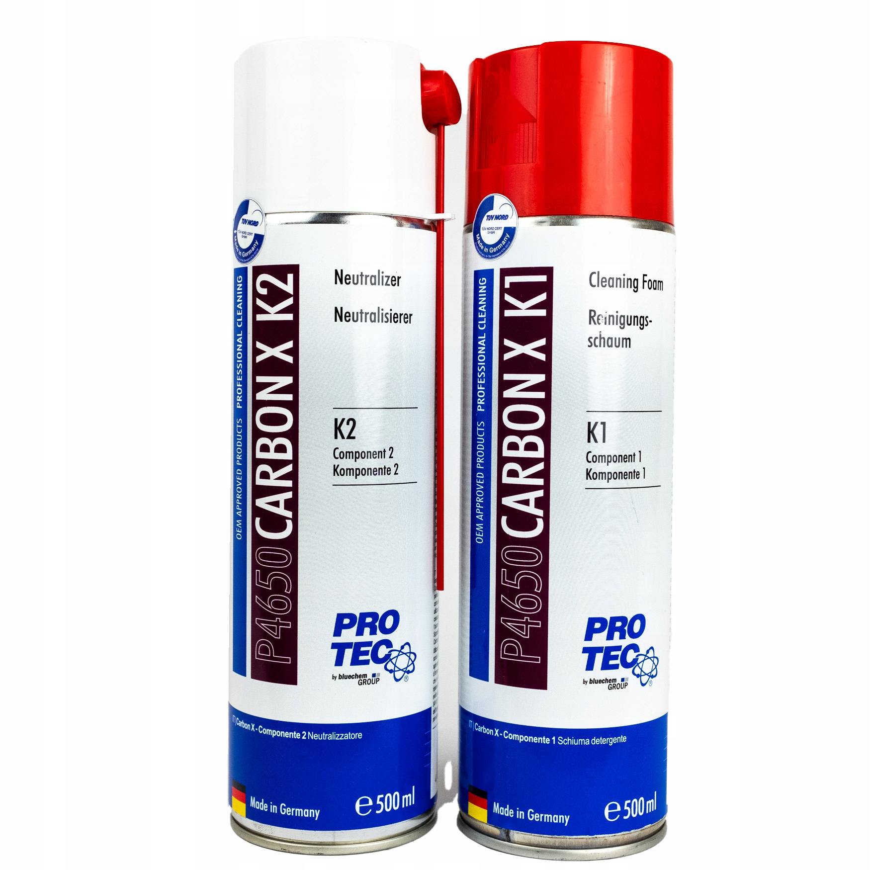 PROTEC ŚRODEK DO CZYSZCZENIA KOMORY SPALANIA CARBON X 500ML K1 + 500ML K2 – Skuteczne czyszczenie silnika