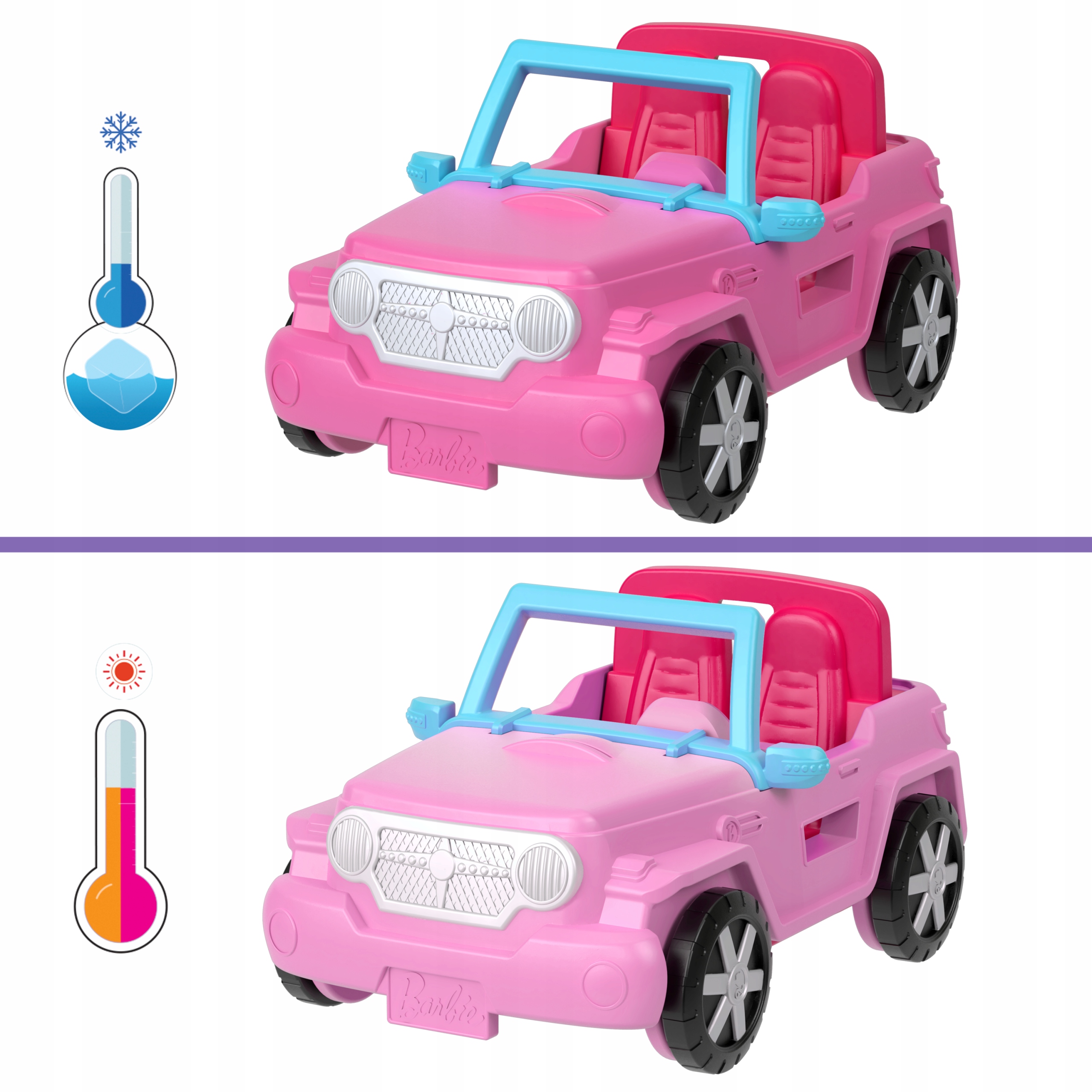 Kolorowa transformacja pojazdu za pomocą wody