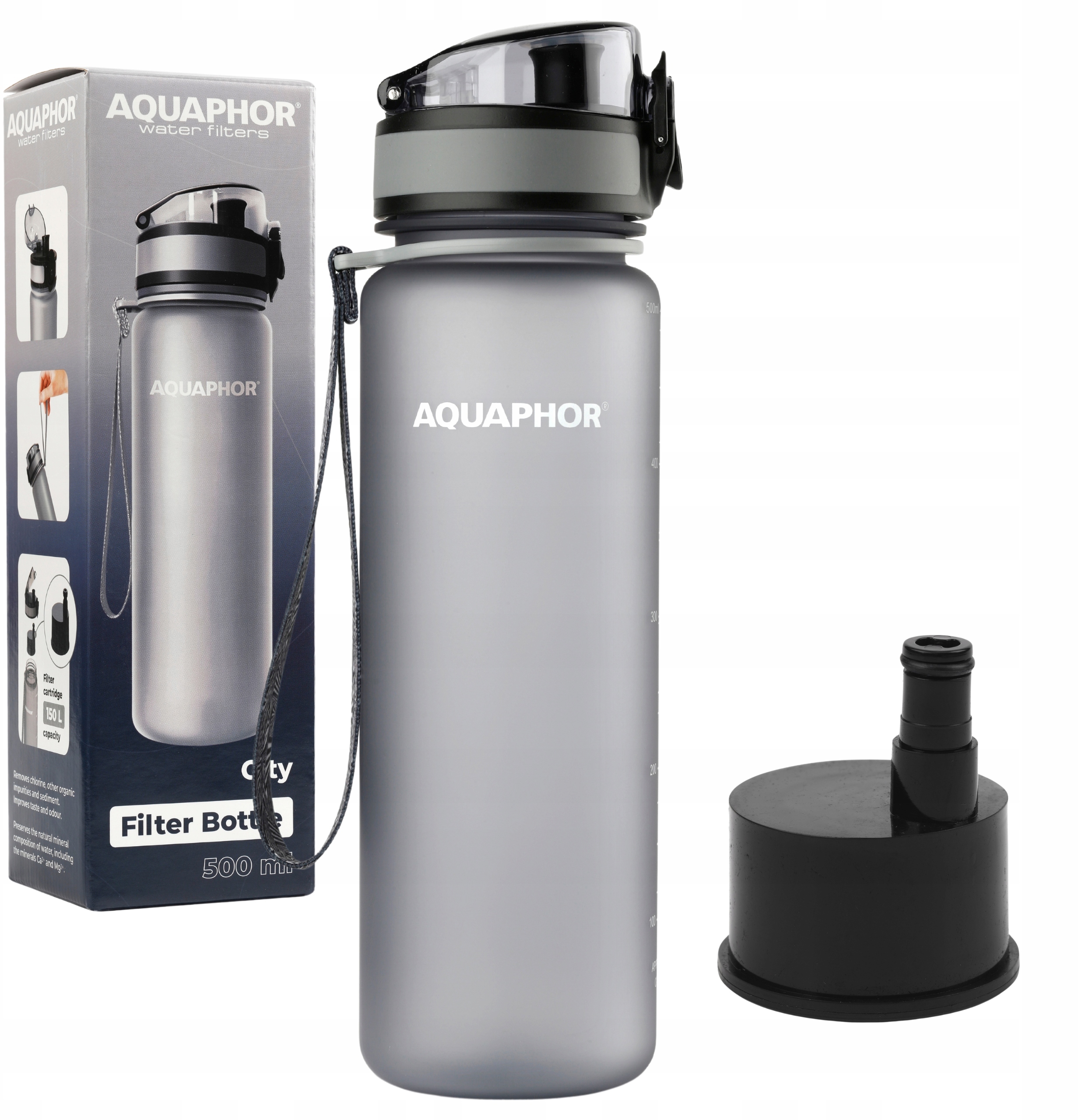 Praktyczny design butelki filtrującej Aquaphor