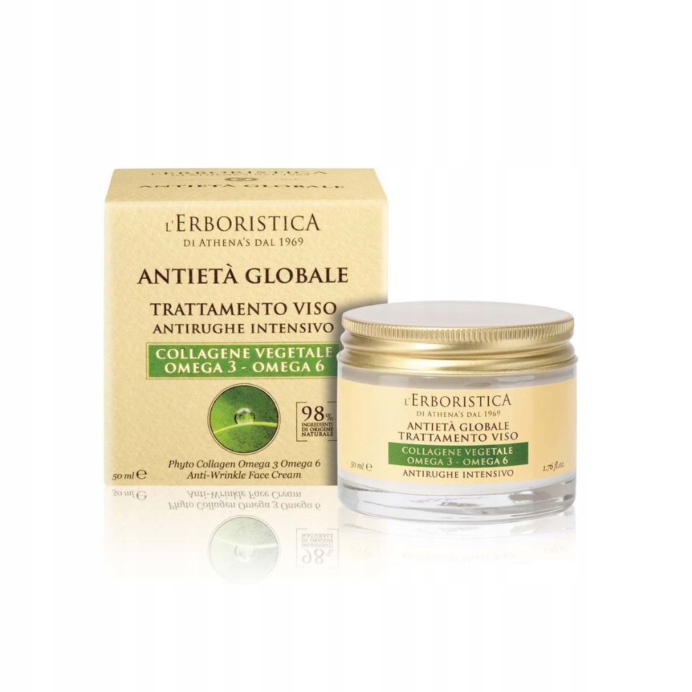 Erboristica Krem do twarzy z kwasem Omega 3 i 6 oraz kolagenem – Twoje wsparcie w walce ze zmarszczkami