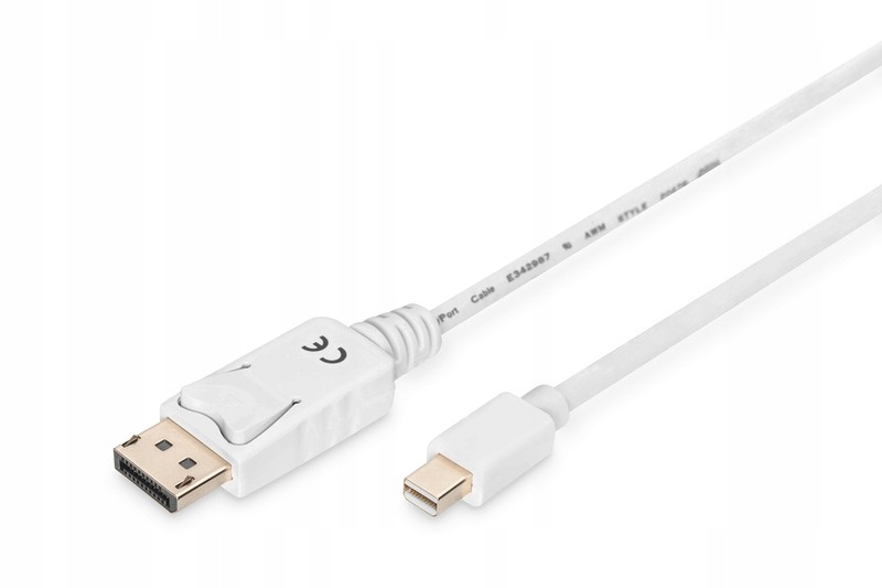 Kabel DisplayPort Mini - DisplayPort 2m biały (AK-340102-020-W) – Wysoka jakość połączeń