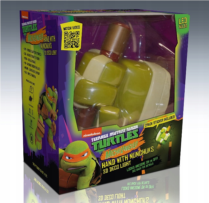 LAMPKA DEKORACYJNA 3D MICHELANGELO ŻÓŁWIE NINJA Płeć Chłopcy Dziewczynki
