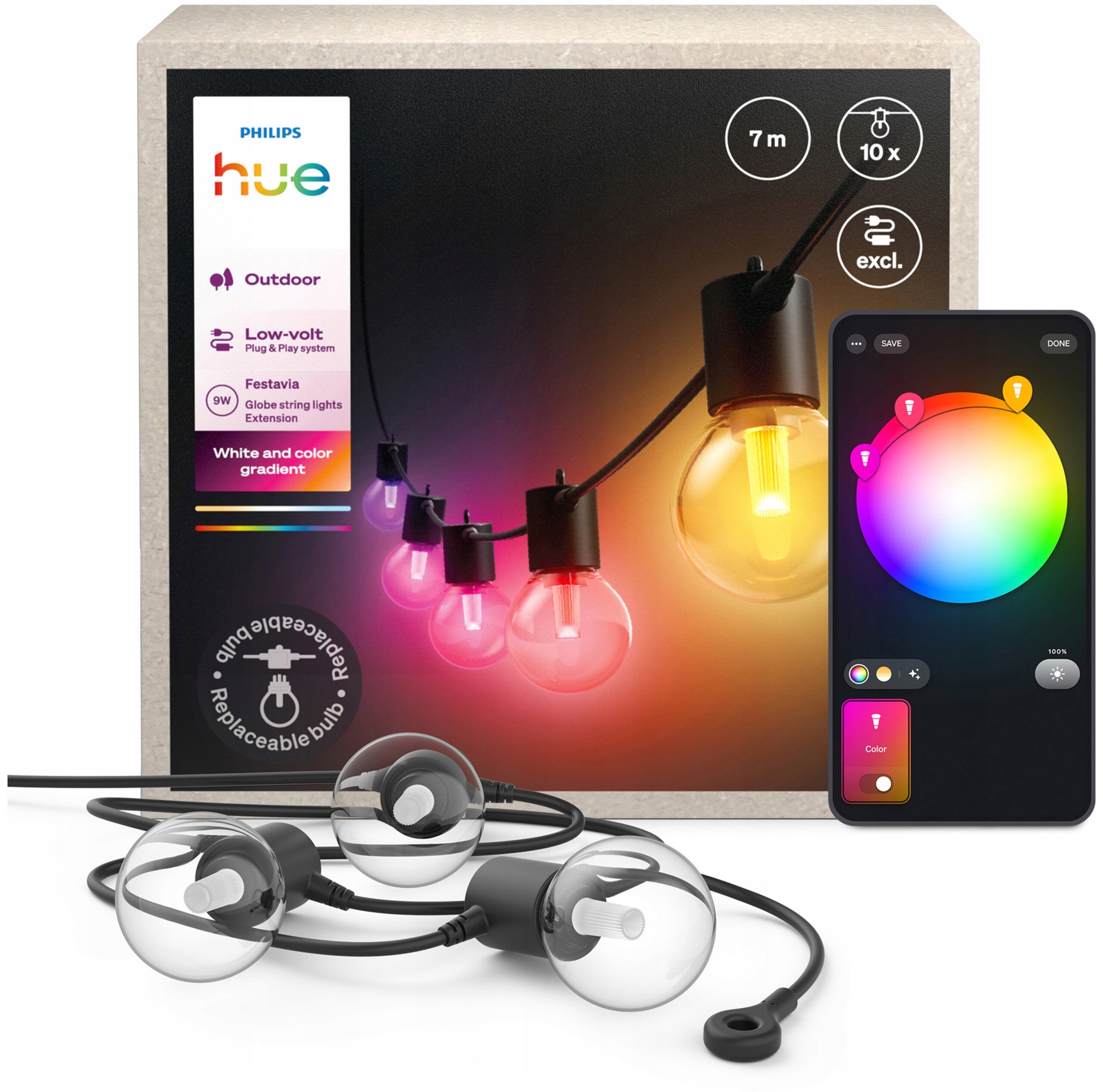 Hue Festavia Globe Outdoor String Lights – Stwórz magiczną atmosferę w swoim ogrodzie