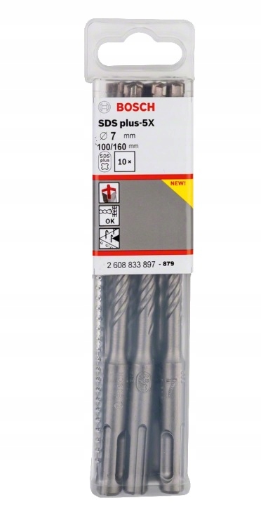 Wiertło SDS PLUS-5X 7x100/160 mm – Wydajne wiercenie w betonie