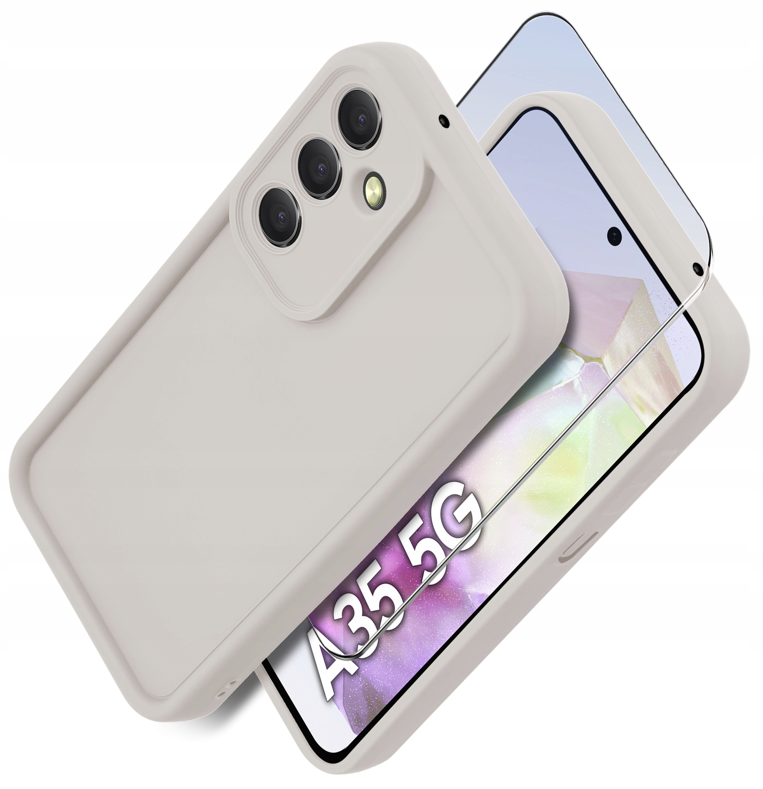 Etui do Samsung A35 5G silikonowe MATOWE + Szkło ochronne na ekran 9H – Ochrona i styl w jednym