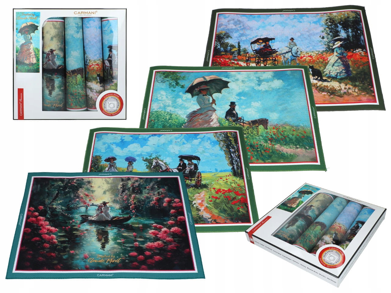 Kpl. 4 podkładek na stół - Inspired by C. Monet (CARMANI) – Elegancja i styl w Twoim domu
