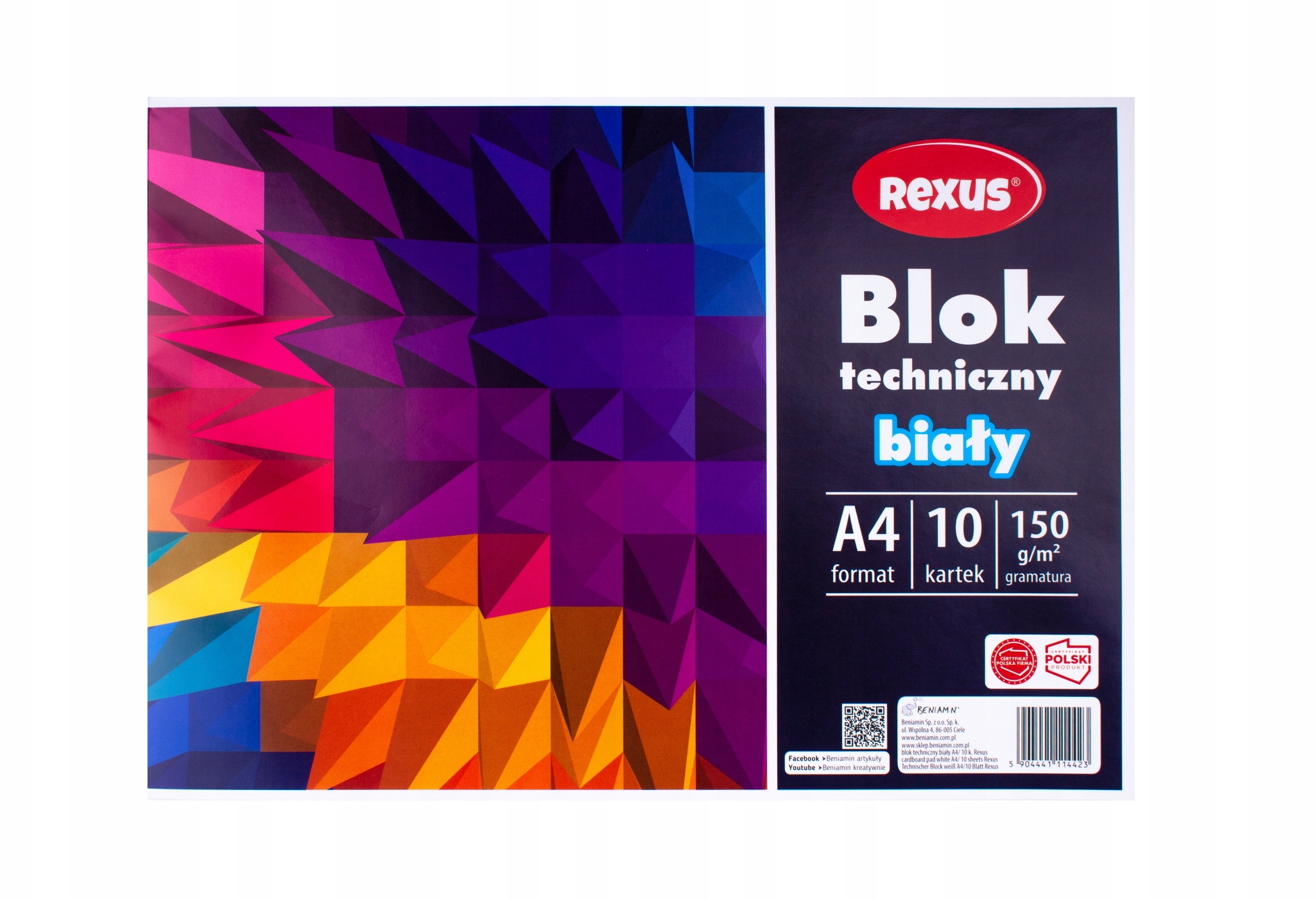 Blok techniczny A4/10K biały – Idealny do rysowania i malowania