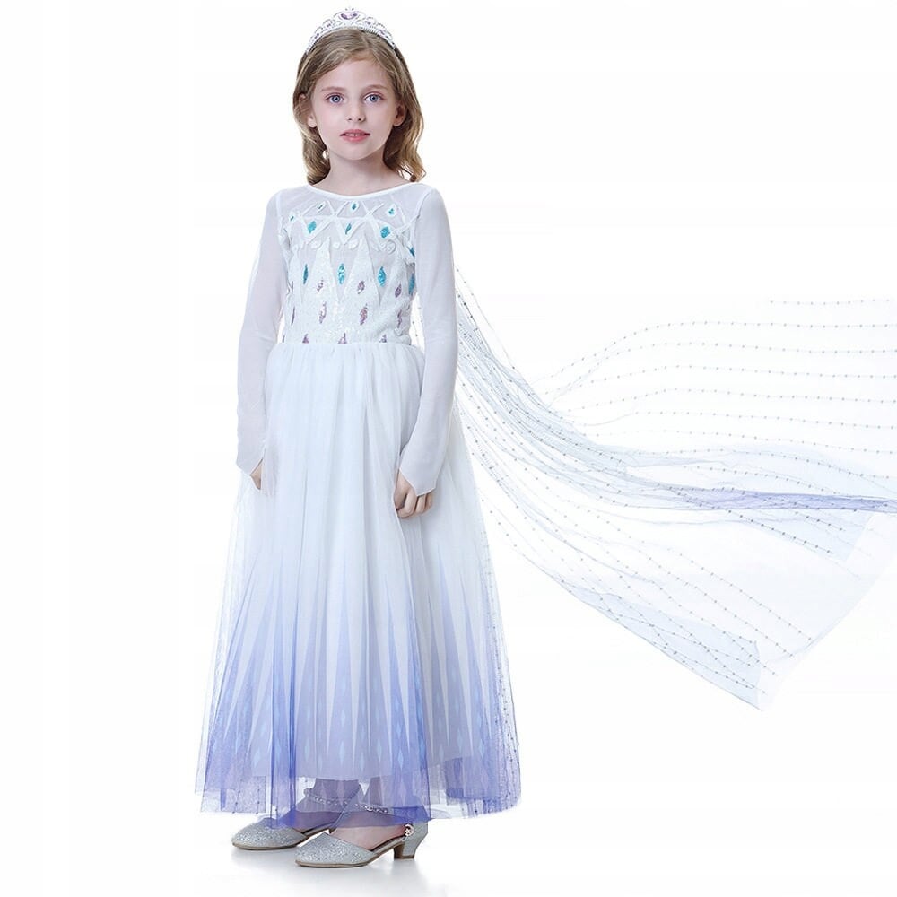 FROZEN SUKIENKA ELSA KRAINA LODU 7-8 lat model E8 Płeć Dziewczynki