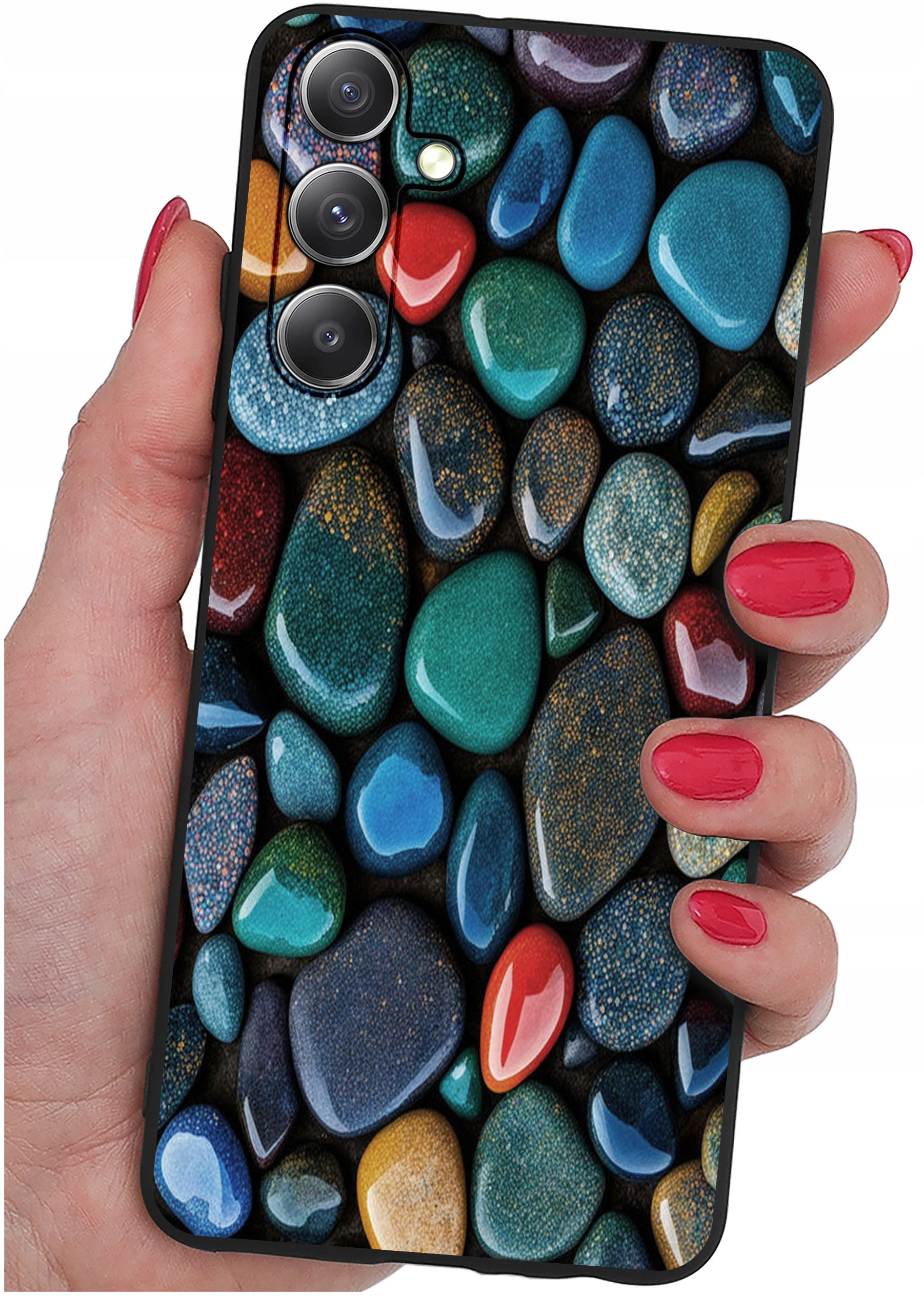 ETUI do Samsung Galaxy S24+ Plus WZORY | SILIKONOWE MATT CASE + SZKŁO HARTOWANE 9H