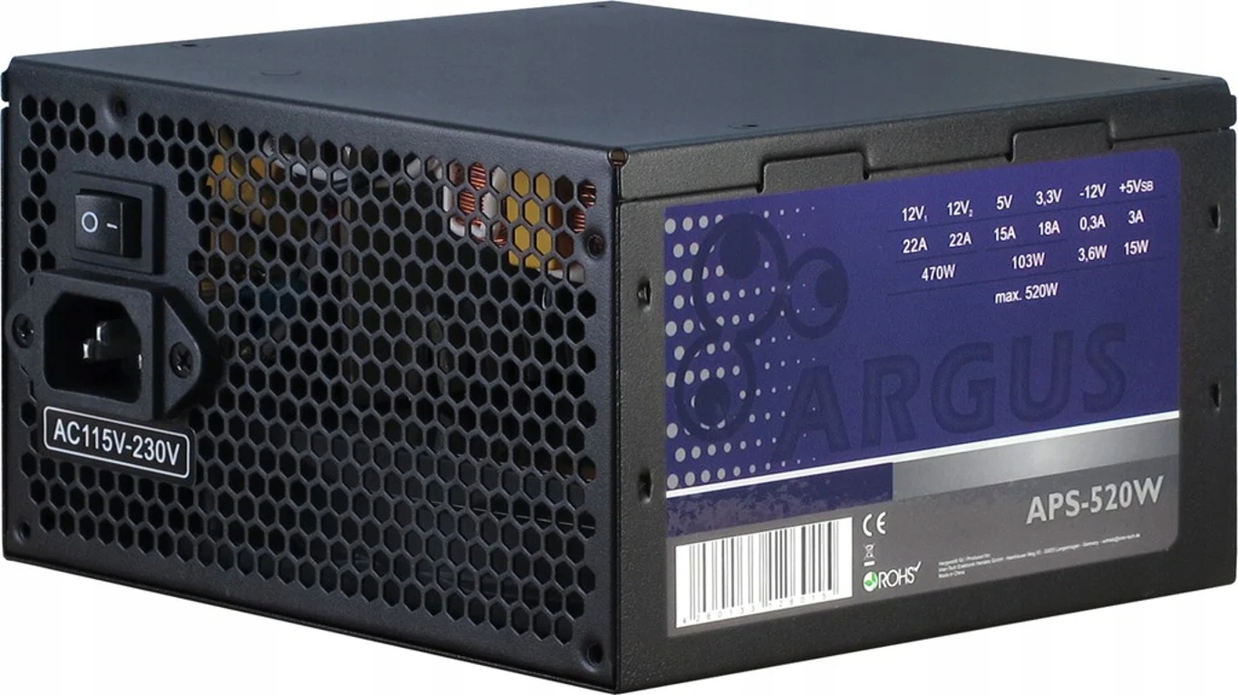 Argus 520W – Wydajny zasilacz do komputerów PC