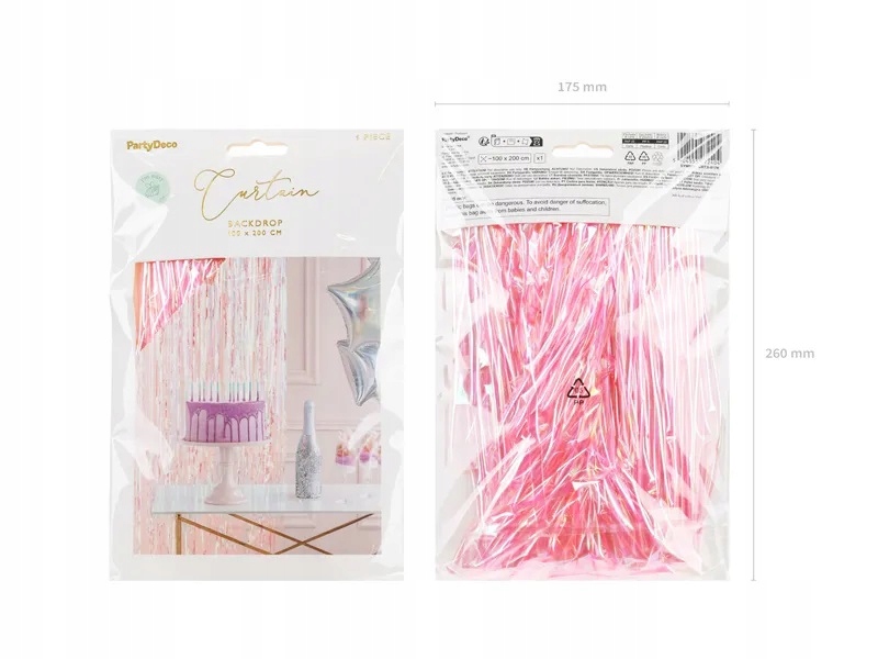 Wymiary kurtyny – 100 cm szerokości i 200 cm wysokości