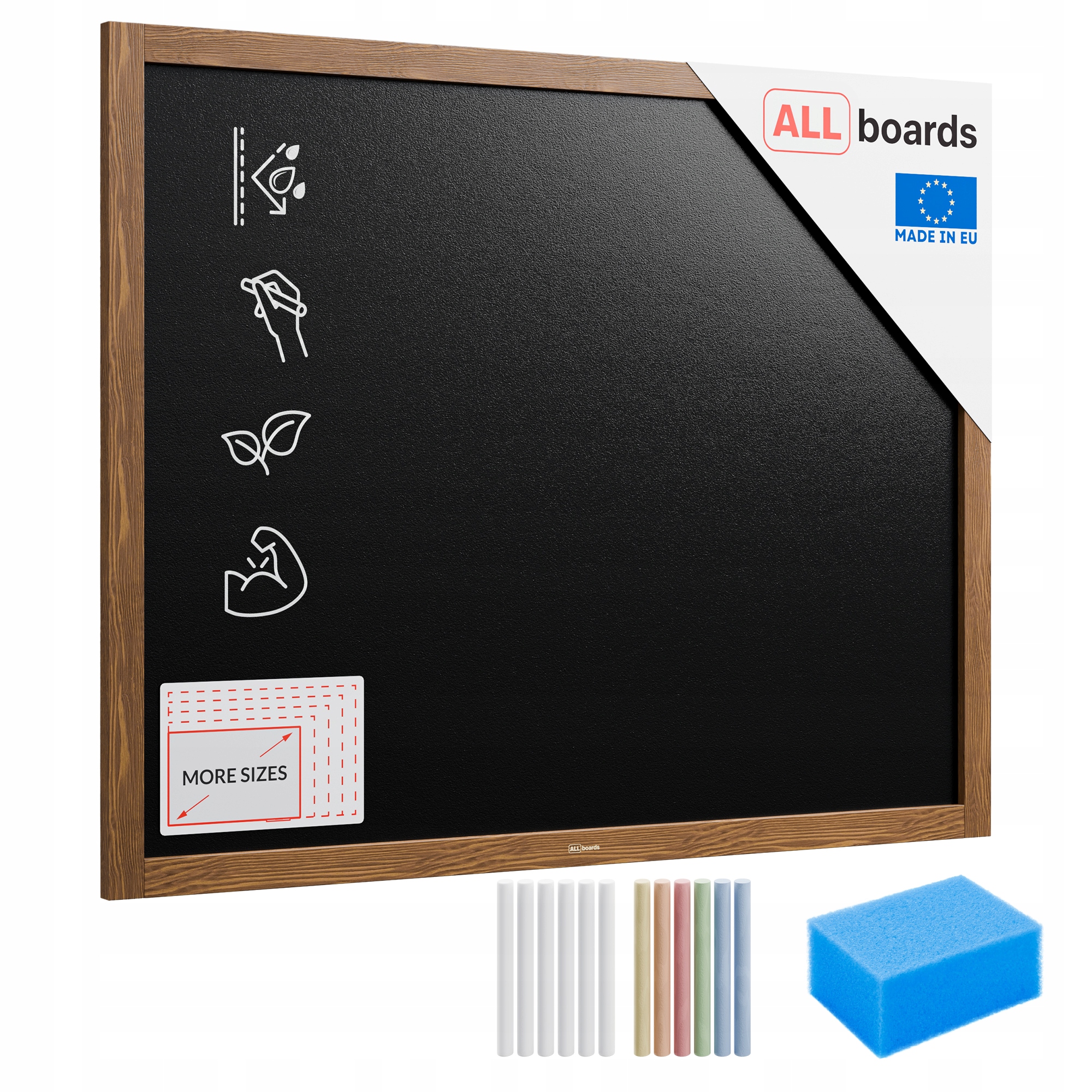 Wodoodporna tablica kredowa 100x80 cm czarna – Idealne rozwiązanie dla Twojego biznesu