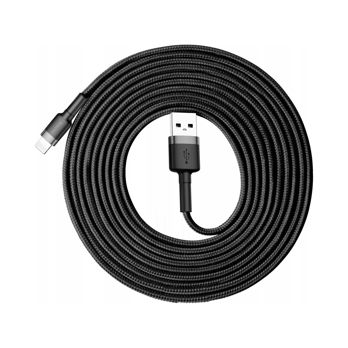 Kabel USB-A - Lightning 3 m Czarno-szary – Idealne rozwiązanie do ładowania i synchronizacji