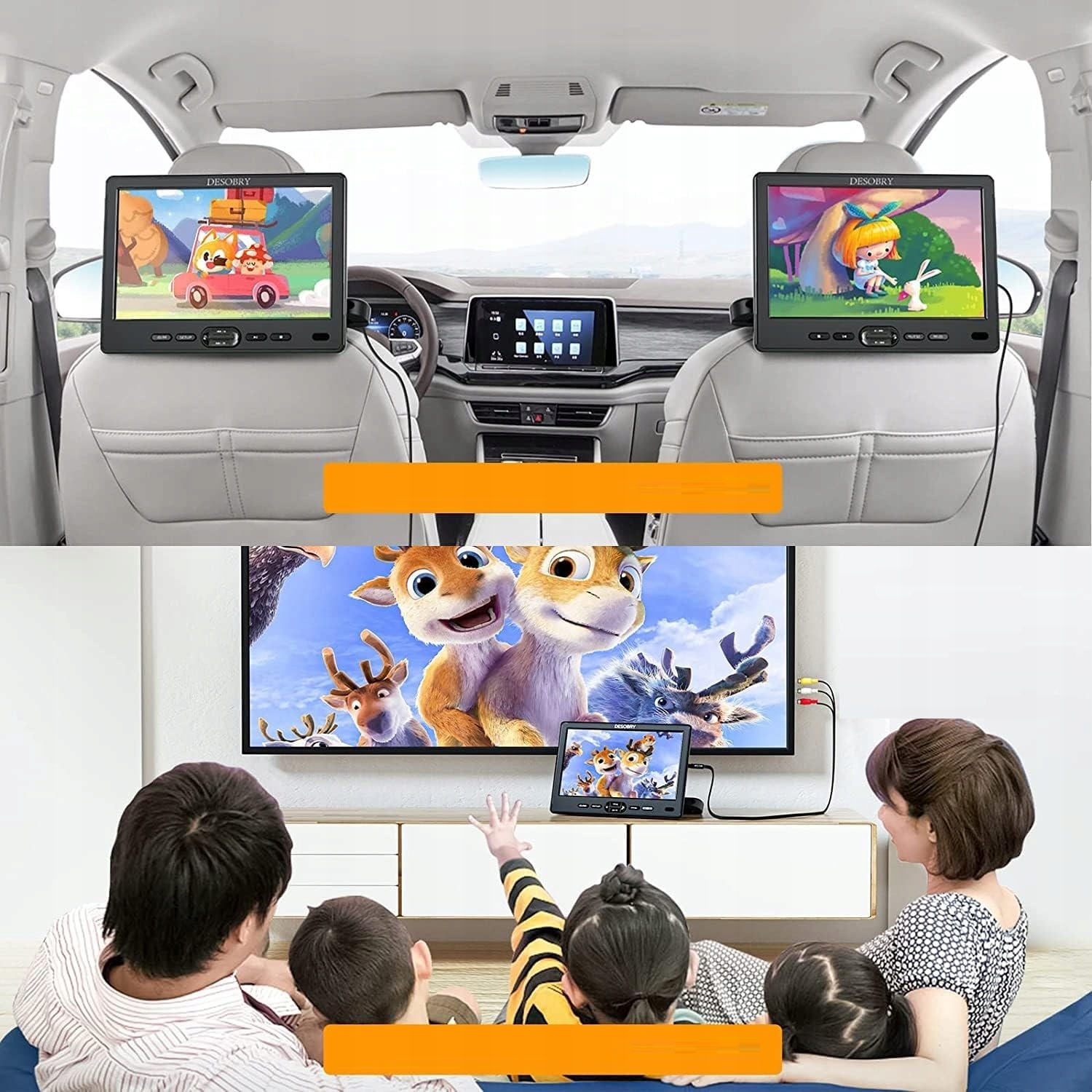 Przenośny odtwarzacz DVD samochodowy 10,5 cali 1080p – Rozrywka w podróży
