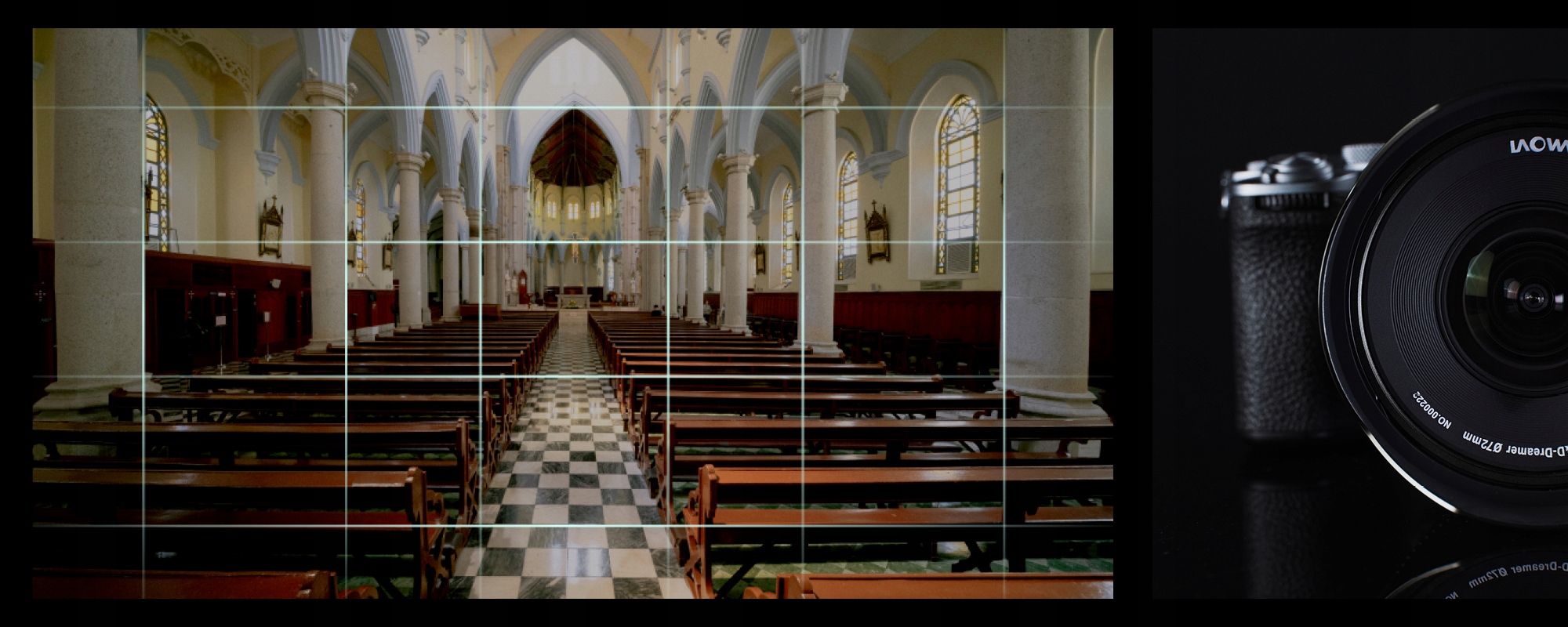 Ultraszerokokątny kąt widzenia 122° bez zniekształceń