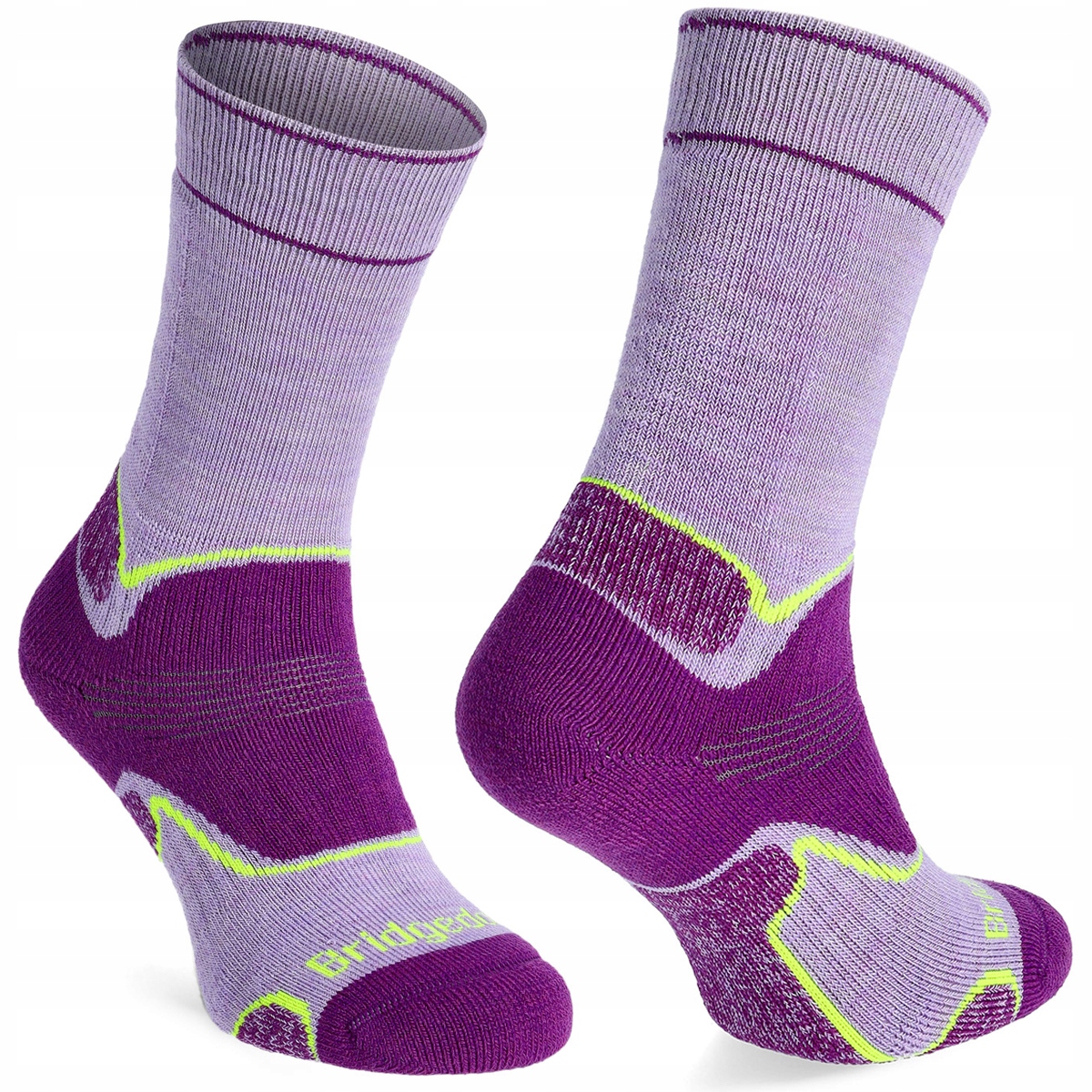 Skarpety damskie Bridgedale Hike MW Merino Perf B Patrn - lilac/purple